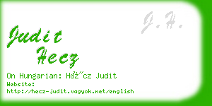 judit hecz business card